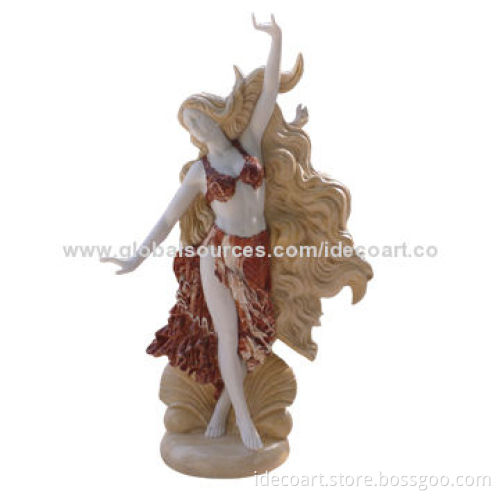 Statue in white marble for garden decoration